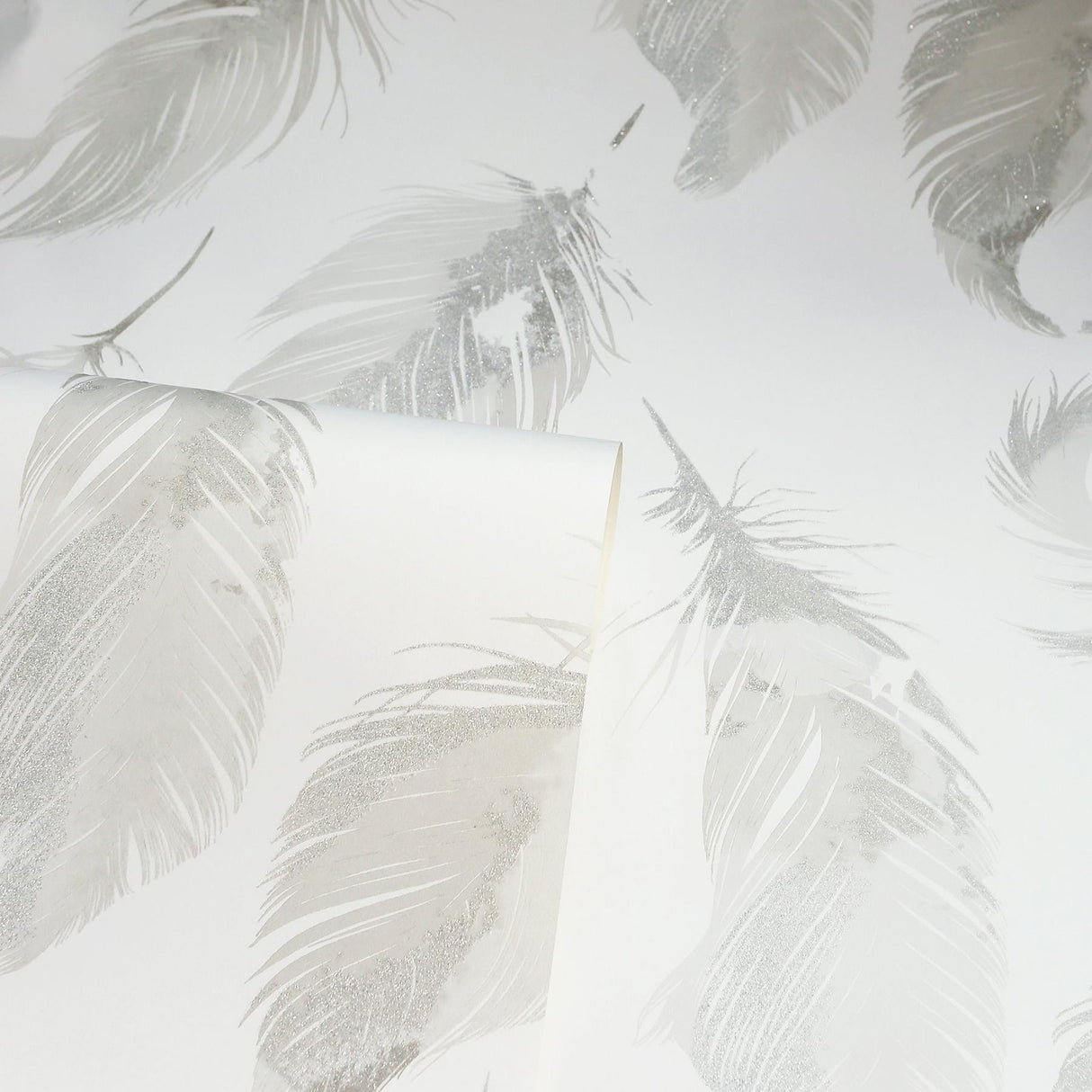 York Natsuko Metallic Feathers Wallpaper