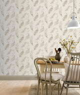 York Natsuko Metallic Feathers Wallpaper