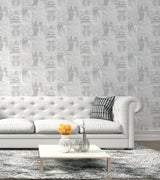 York Chou Light Grey Inspirational Wallpaper