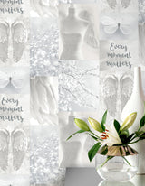 York Chou Light Grey Inspirational Wallpaper