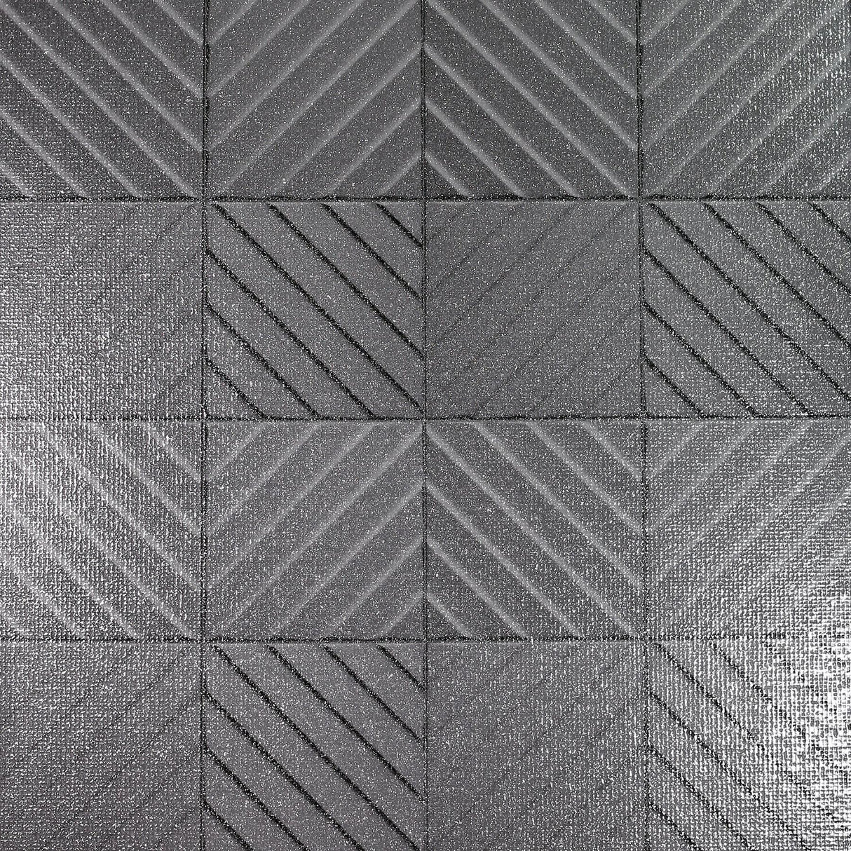 York Randall Dark Grey Geometric Wallpaper