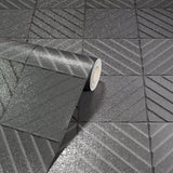 York Randall Dark Grey Geometric Wallpaper