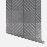 York Randall Dark Grey Geometric Wallpaper