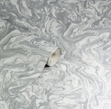 York Osgood Grey Marbled Wallpaper