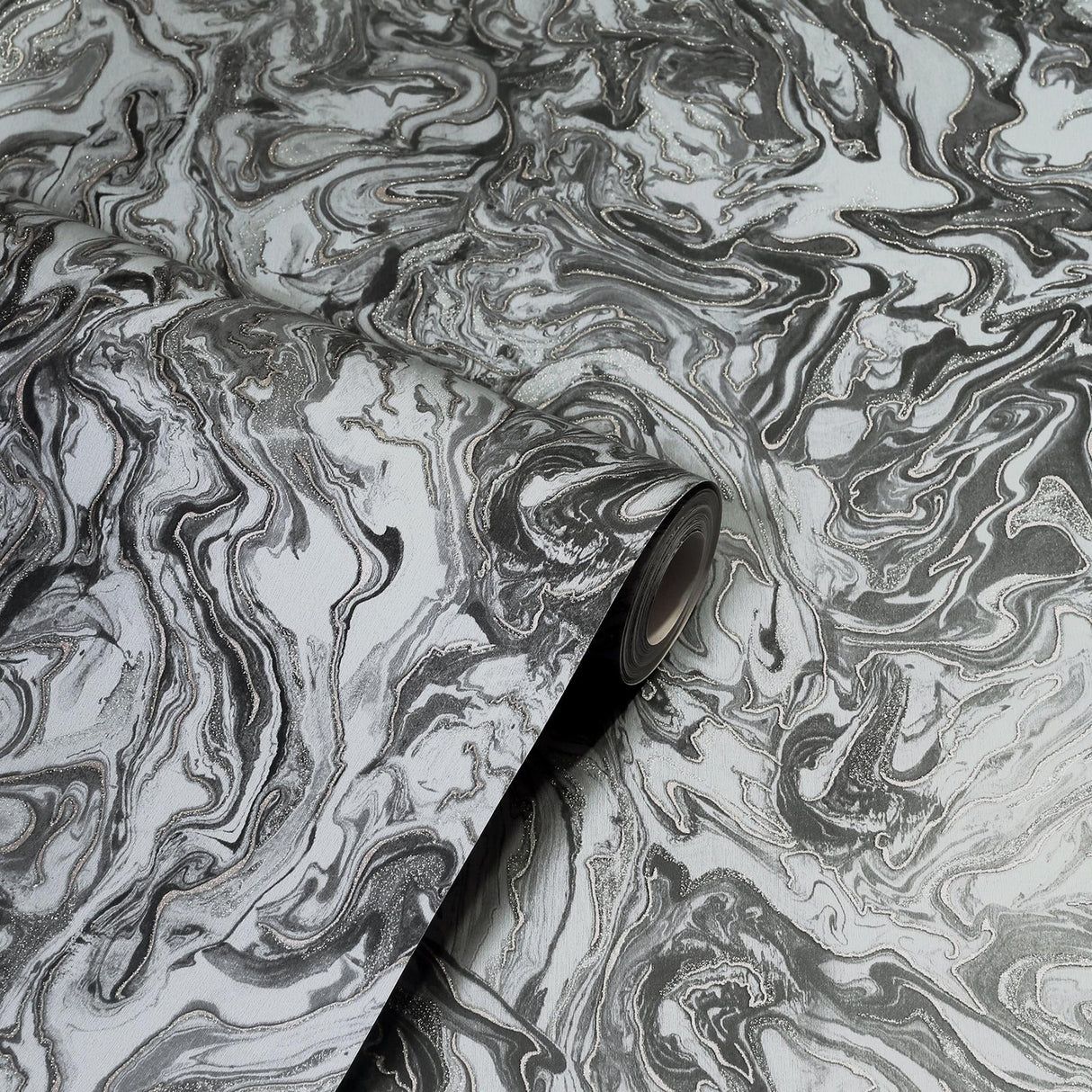 York Osgood Charcoal Marbled Wallpaper