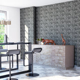 York Osgood Charcoal Marbled Wallpaper