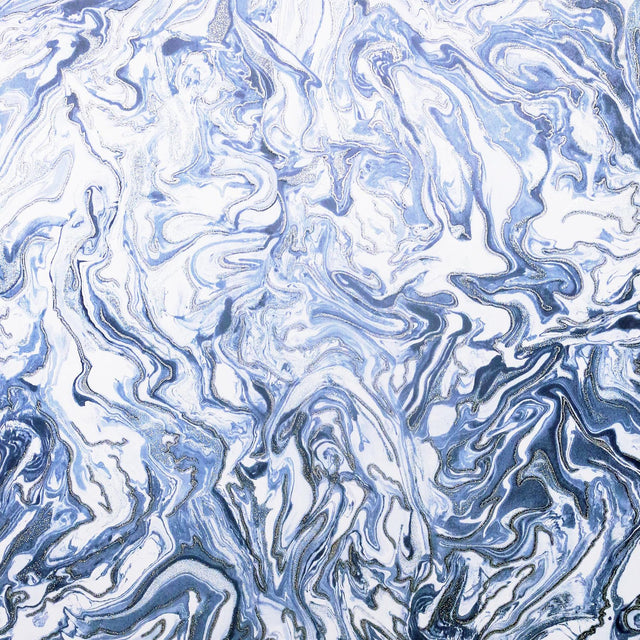 York Osgood Navy Marbled Wallpaper