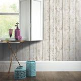 York Ambrose Cream Wood Plank Wallpaper