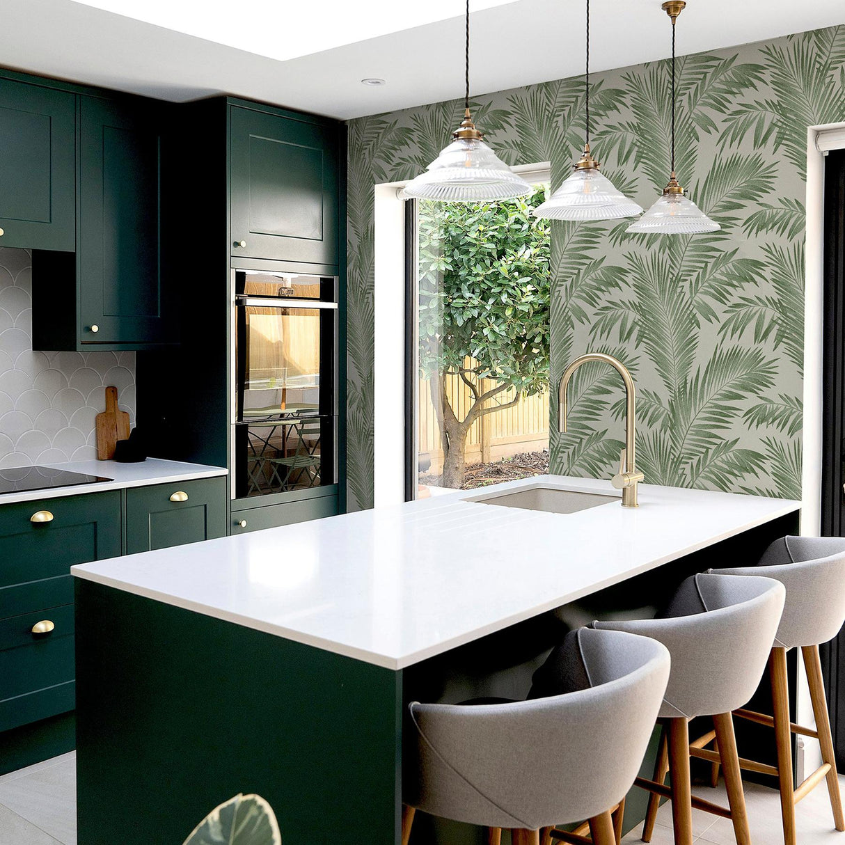 York Cecil Green Tropical Wallpaper