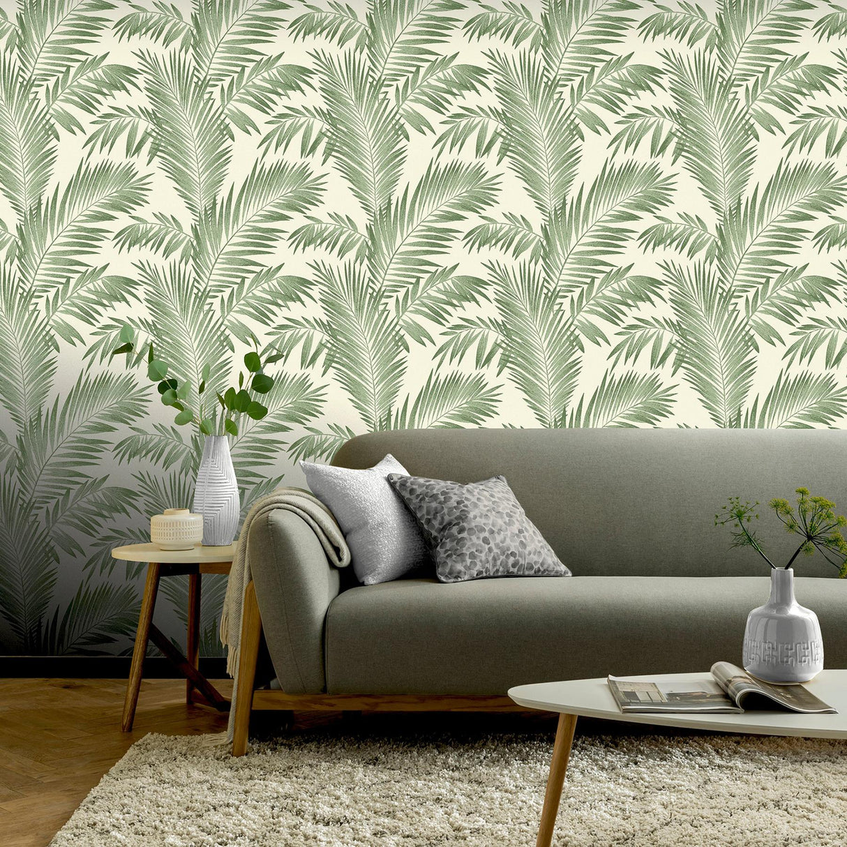 York Cecil Green Tropical Wallpaper