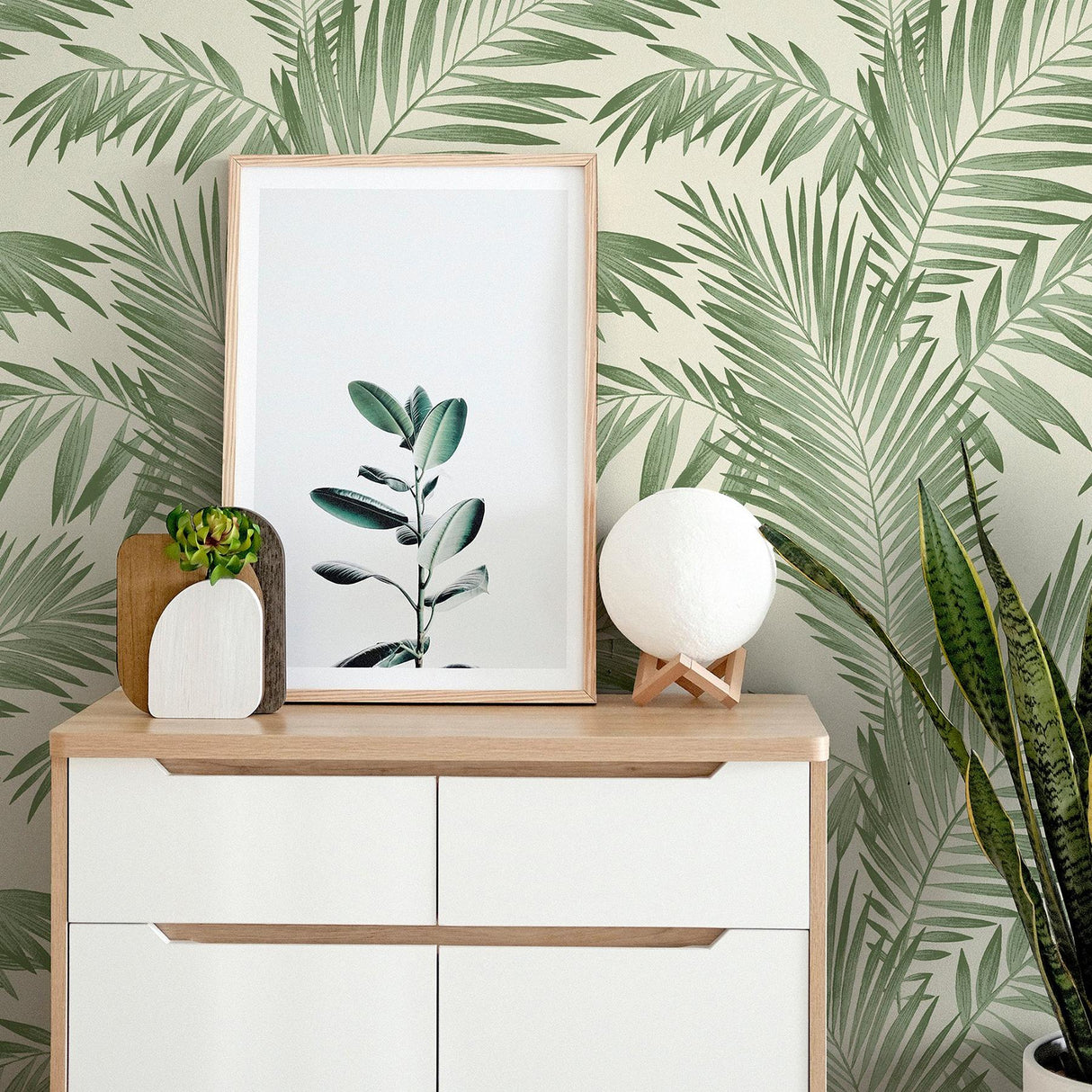 York Cecil Green Tropical Wallpaper