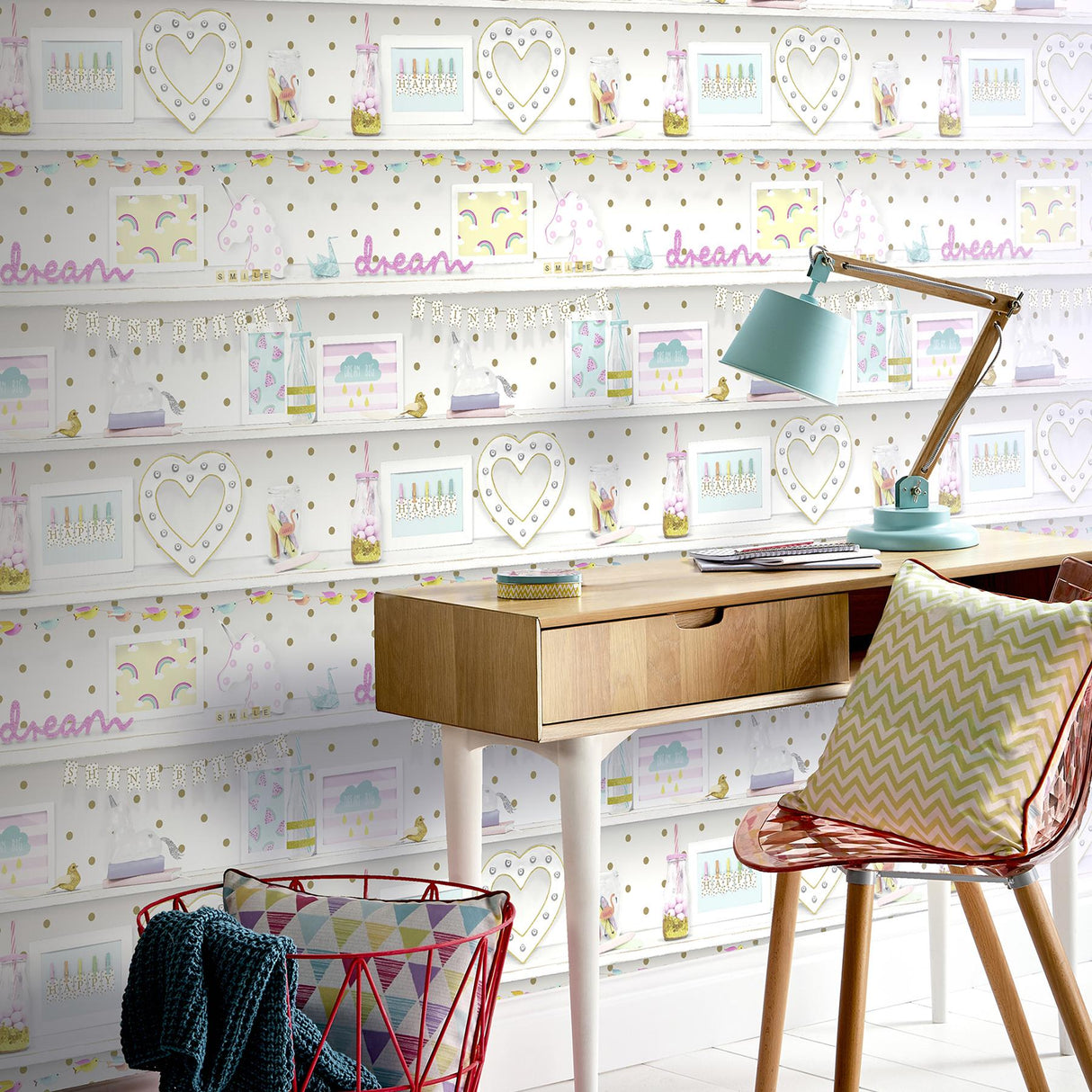 York Bonnie Multicolor Memento Wallpaper