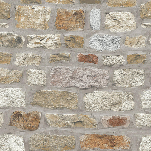 York Atticus Neutral Country Stone Wallpaper