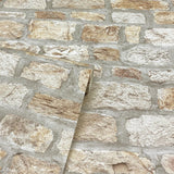 York Atticus Neutral Country Stone Wallpaper