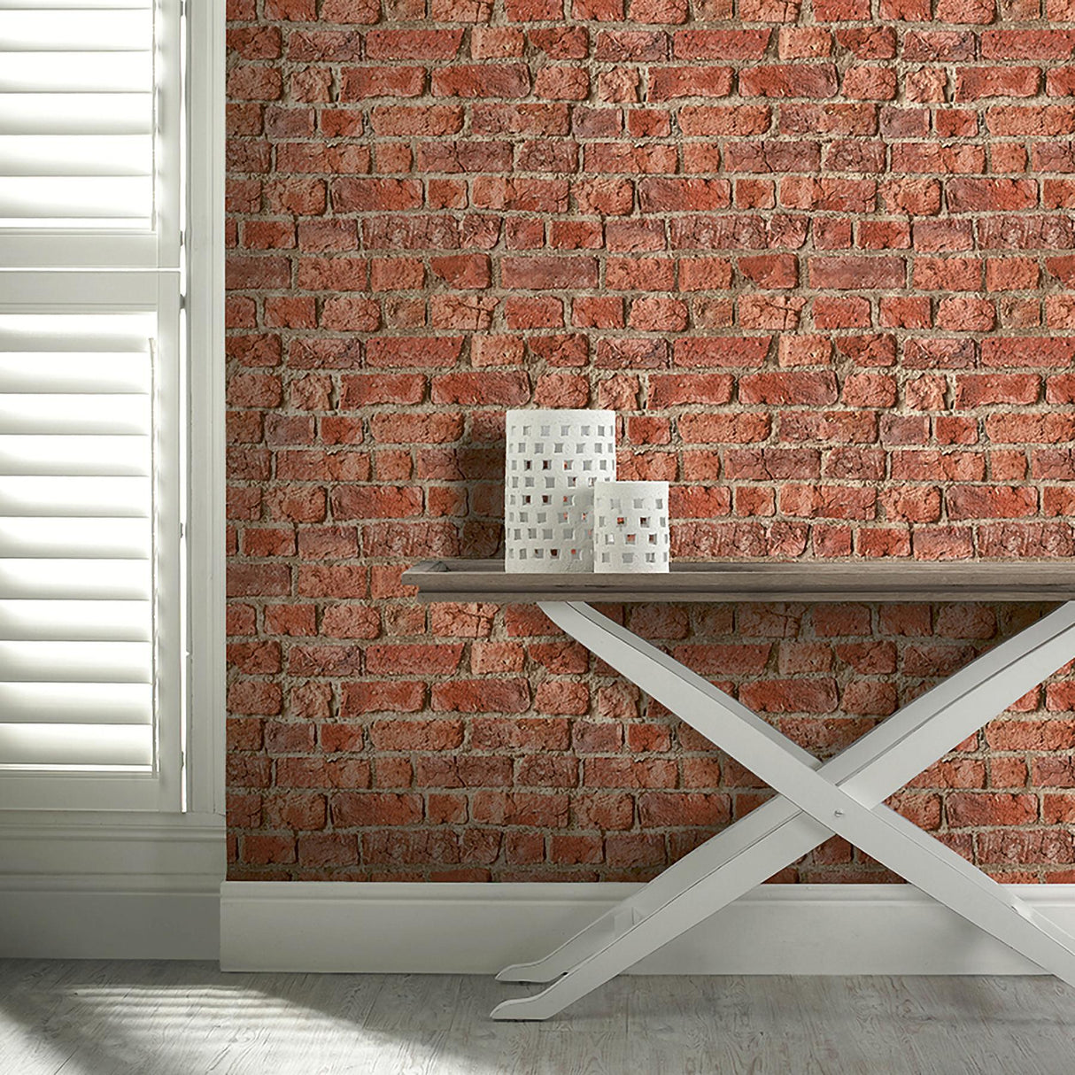 York Clifford Red Urban Brick Wallpaper