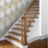York Willis Mustard Palm Frond Wallpaper