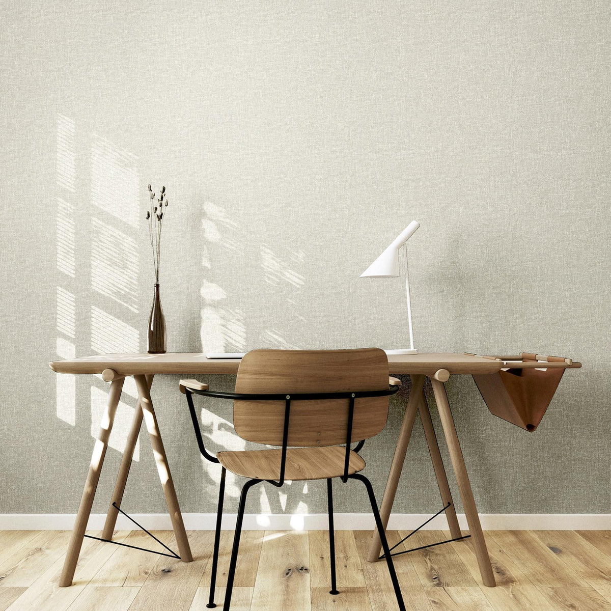 York Paulette Neutral Linen Texture Wallpaper
