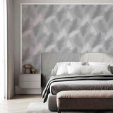 York Sussurro Grey Feathers Wallpaper