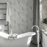 York Gilbert Black Etched Stag Wallpaper