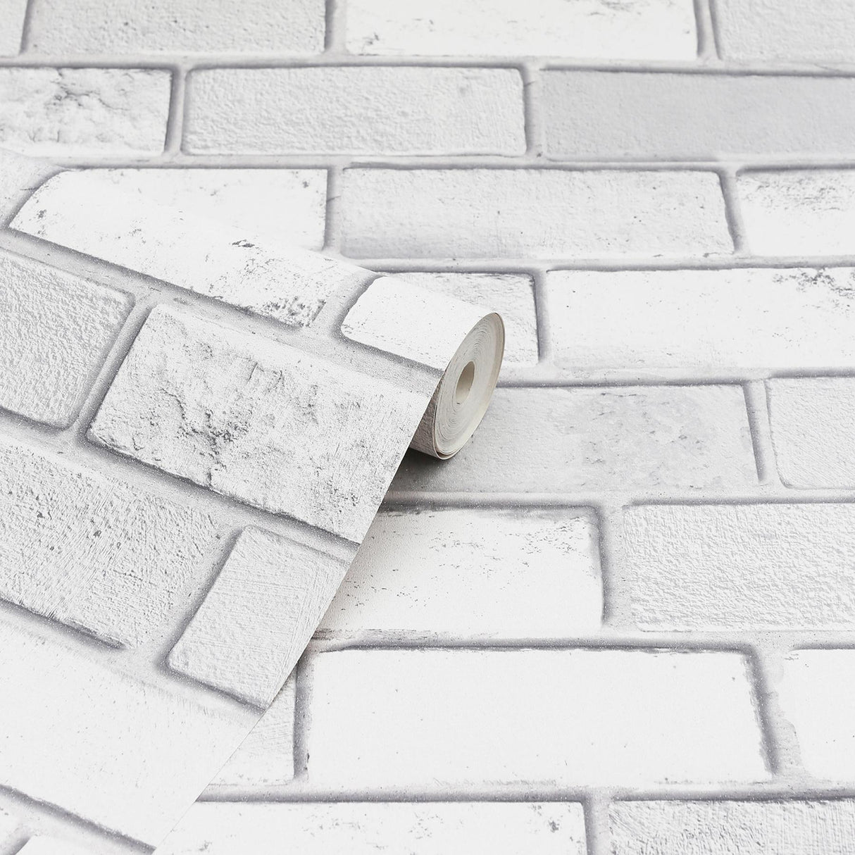 York Irving White Diamond Brick Wallpaper