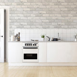 York Irving White Diamond Brick Wallpaper