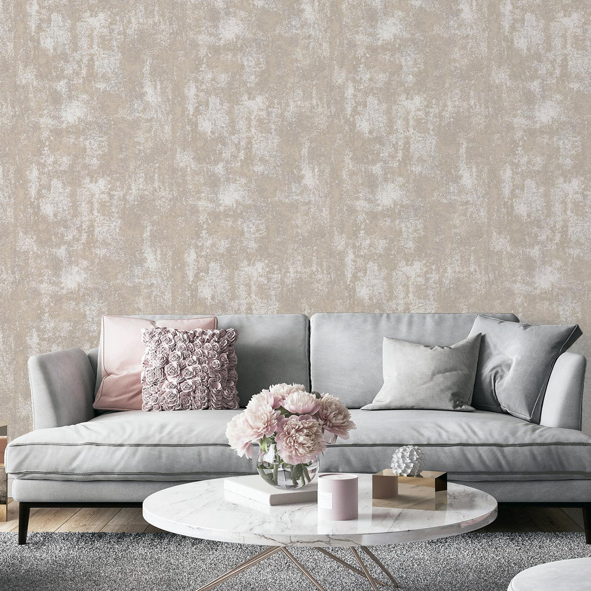 York Lloyd Blush Stone Texture Wallpaper