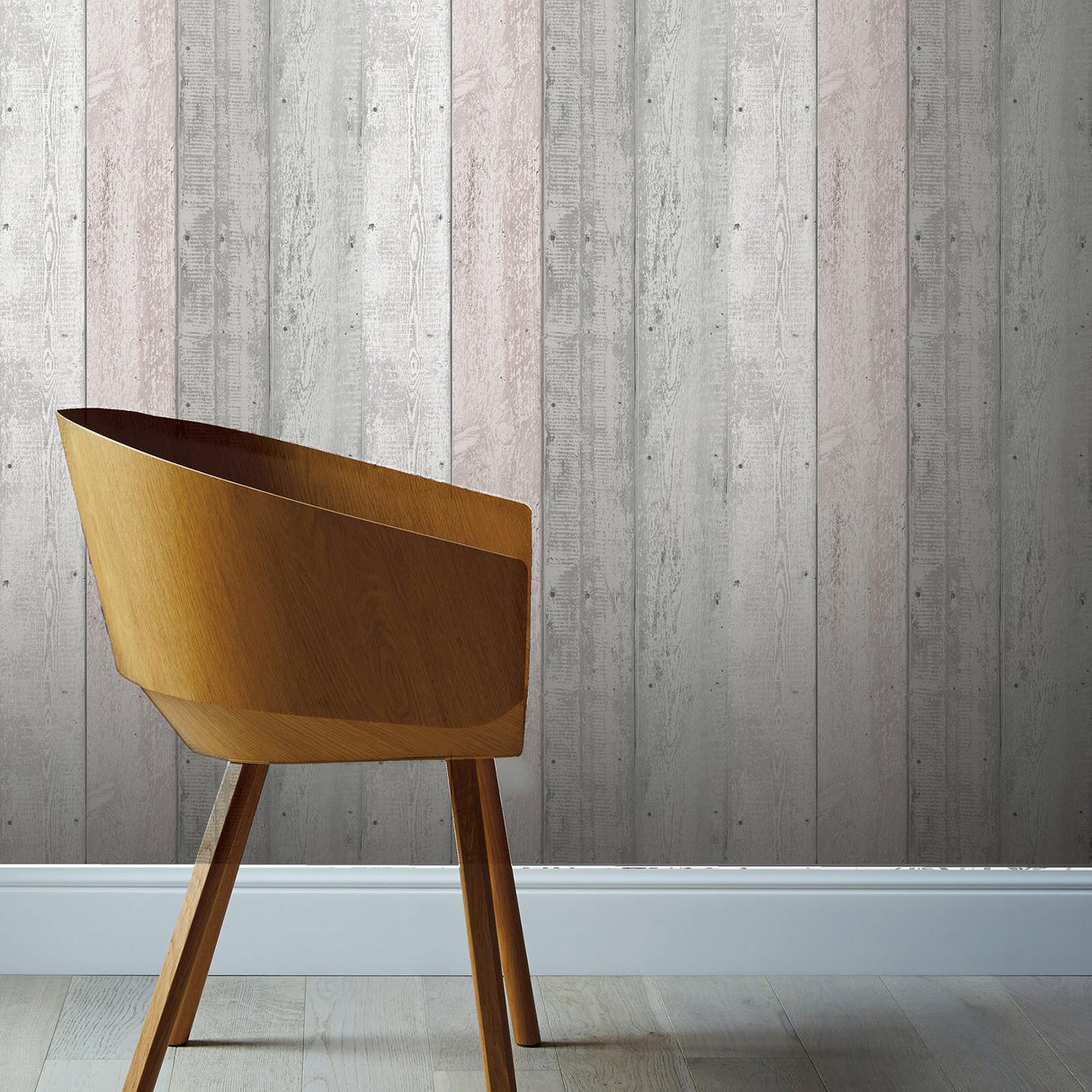 York Forrest Blush Wood Plank Wallpaper