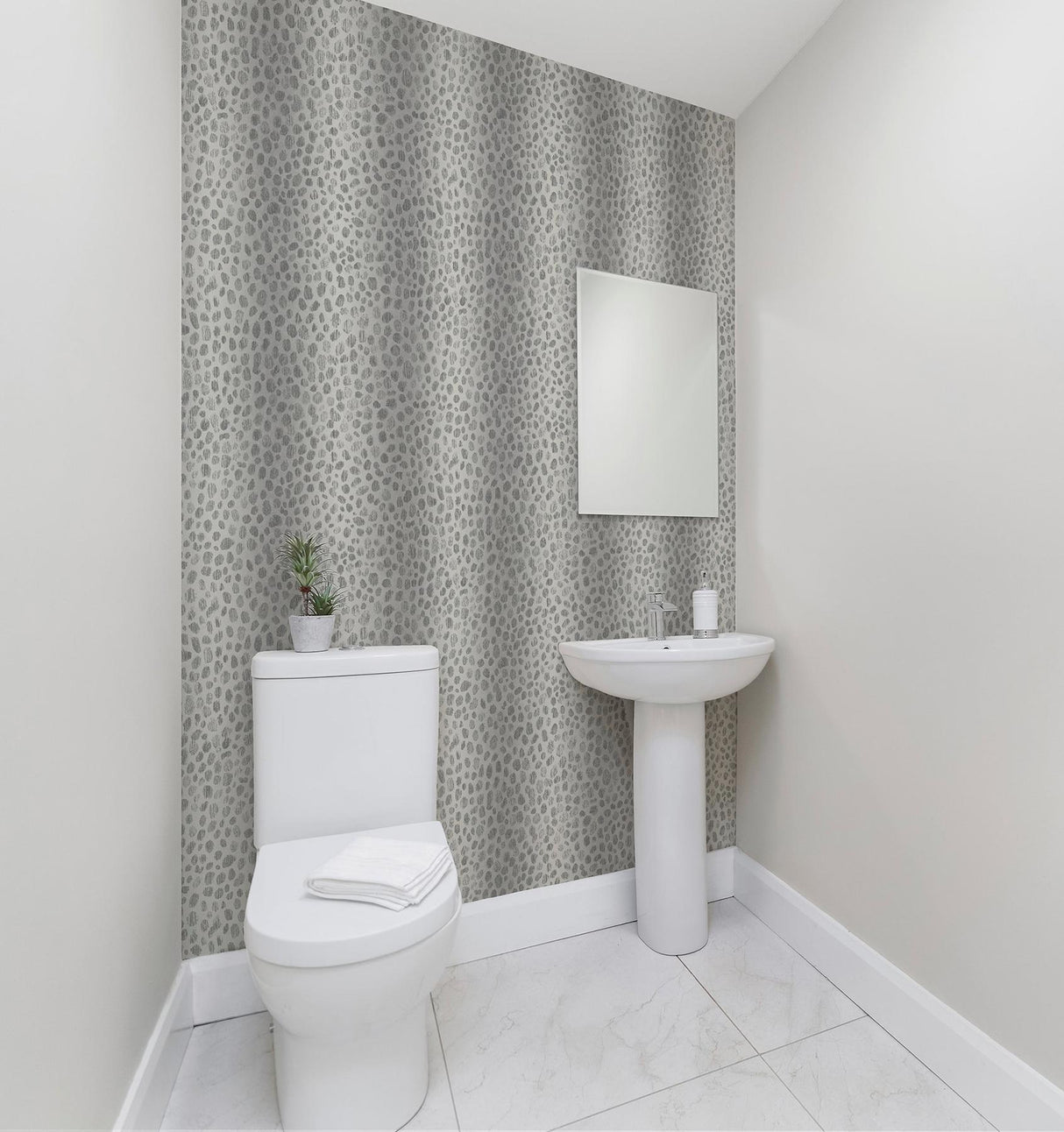 York Dora Sterling Leopard Stripe Wallpaper