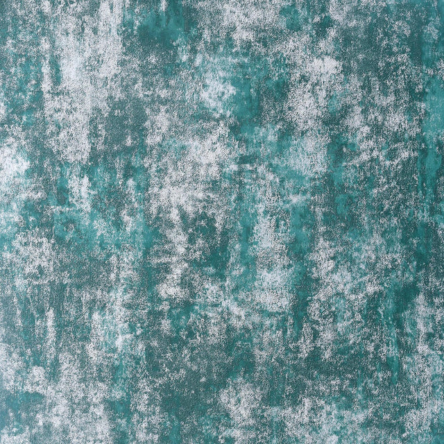 York Velour Teal Distressed Wallpaper