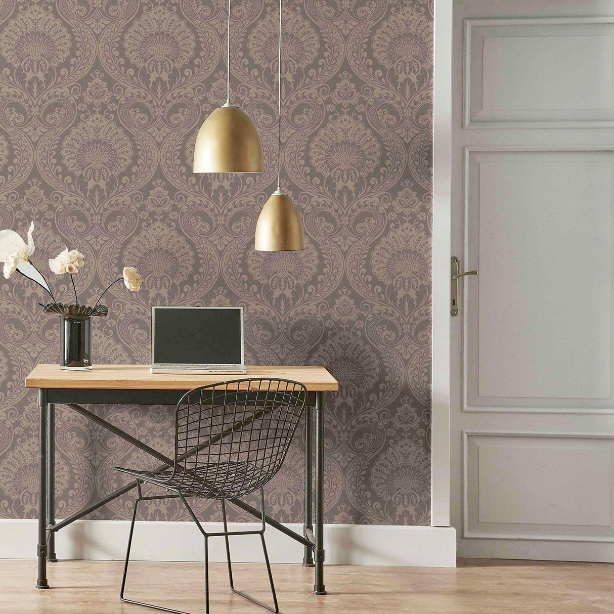 York Berenice Rose Gold Luxe Wallpaper