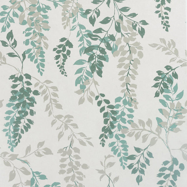 York Manami Green Wisteria Wallpaper