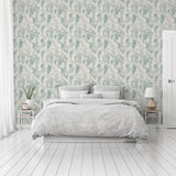 York Manami Green Wisteria Wallpaper