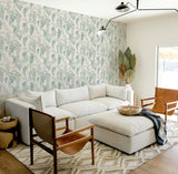 York Manami Green Wisteria Wallpaper
