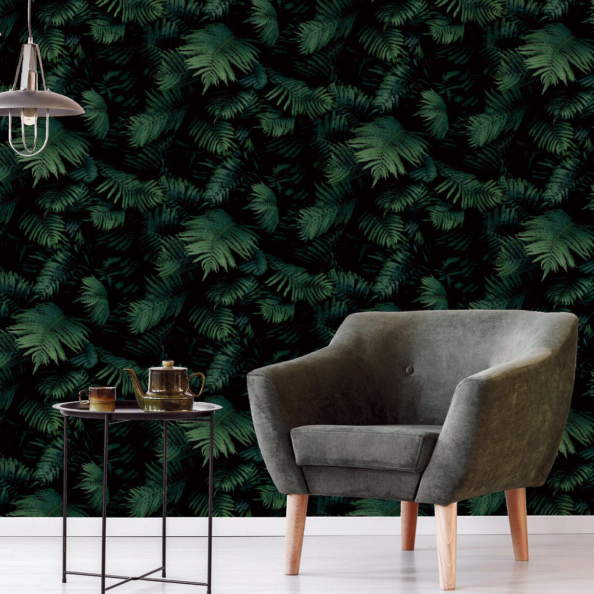 York Winona Green Ferns Wallpaper
