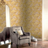 York Asuka Yellow Sparrow Forest Wallpaper