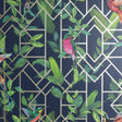 York Thelma Navy Tropical Deco Wallpaper