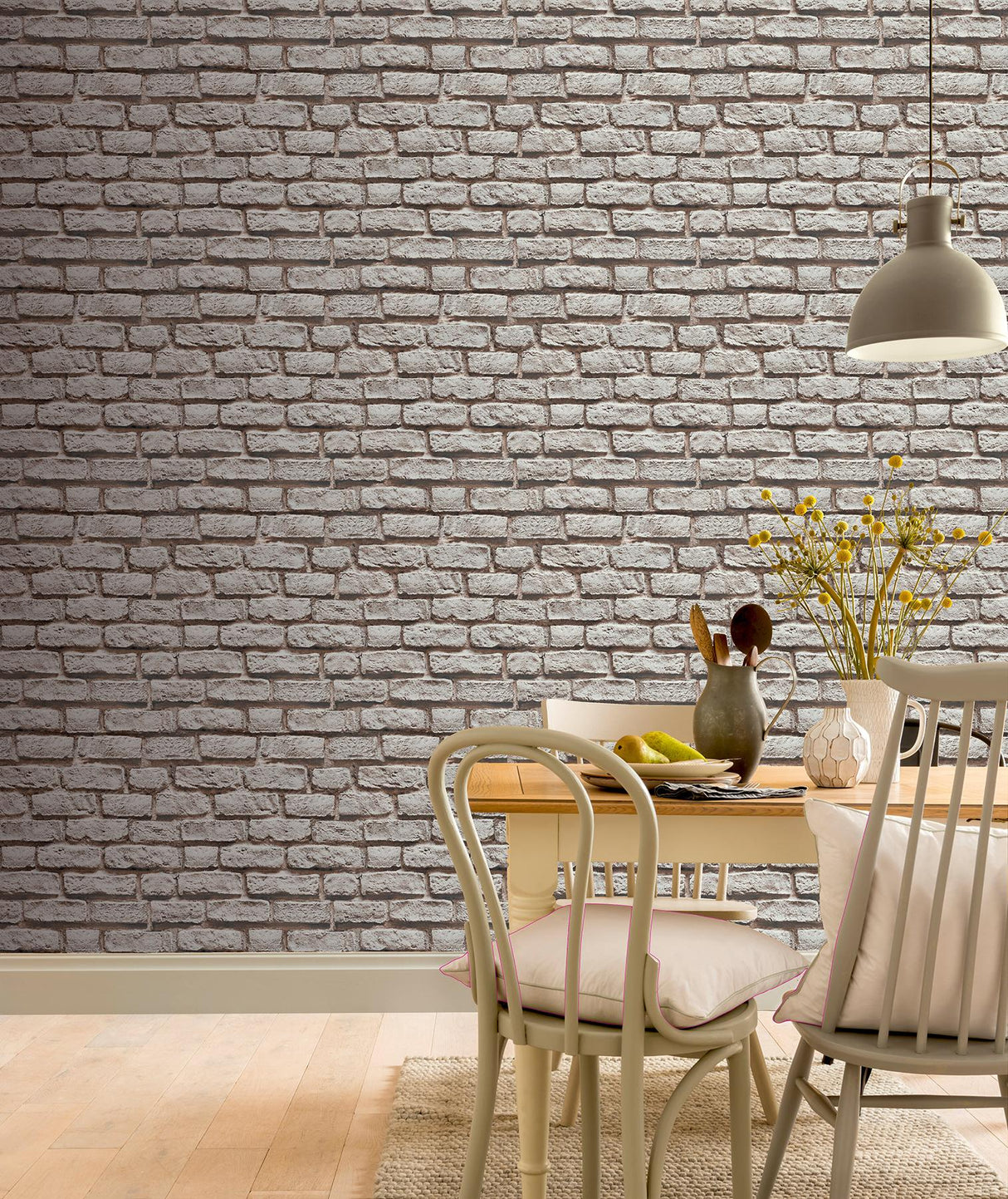 York Horace Neutral Brick Wallpaper