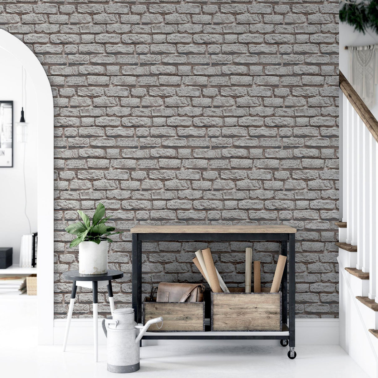 York Horace Neutral Brick Wallpaper