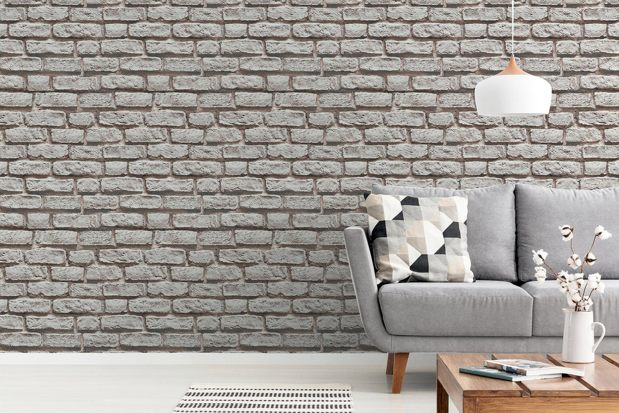 York Horace Neutral Brick Wallpaper