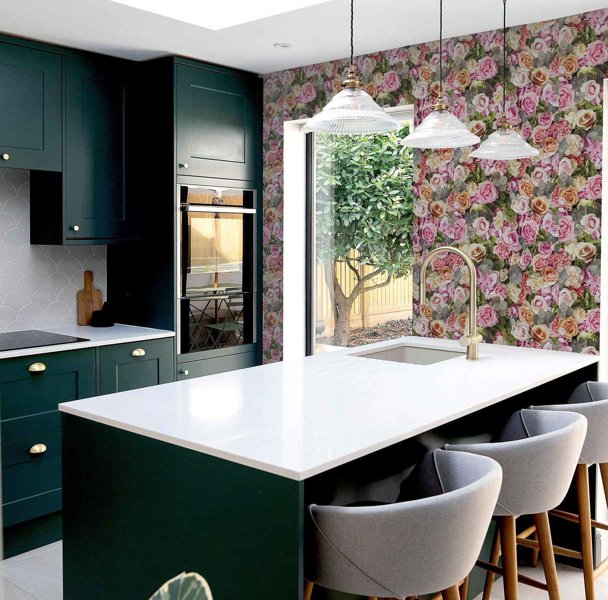 York Deirdre Pink Floral Wallpaper