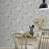 York Asuka Grey Sparrow Forest Wallpaper