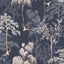 York Asuka Blue Sparrow Forest Wallpaper