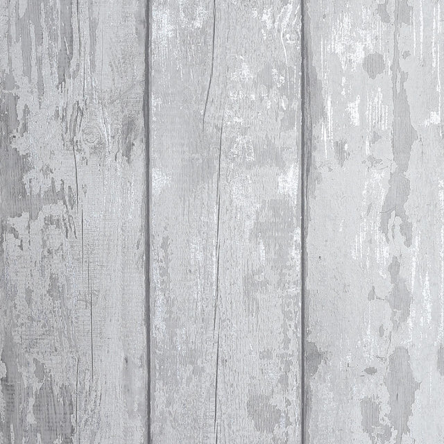 York Ambrose Grey Wood Plank Wallpaper