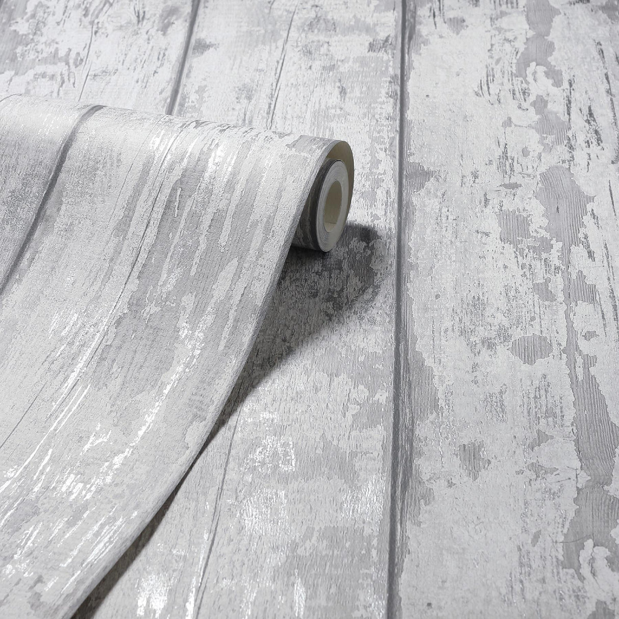 York Ambrose Grey Wood Plank Wallpaper