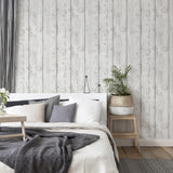 York Ambrose Grey Wood Plank Wallpaper