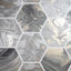 York Marlon Charcoal Hexagon Tiles Wallpaper