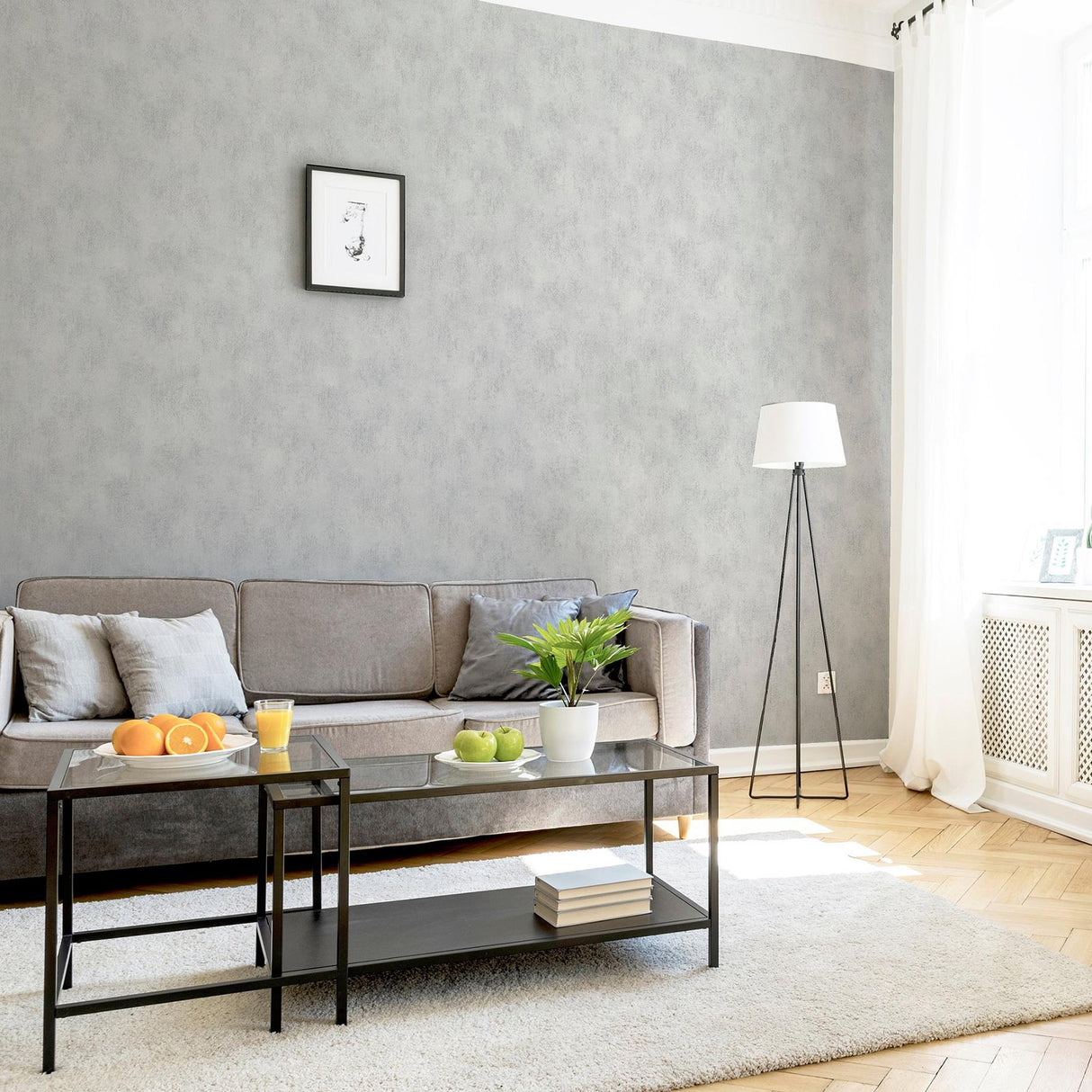 York Victor Grey Plaster Wallpaper