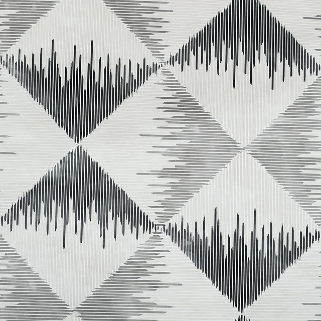 York Reuben Grey Ikat Wallpaper