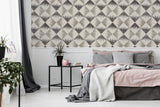 York Reuben Grey Ikat Wallpaper