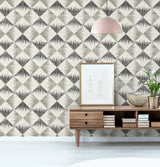 York Reuben Grey Ikat Wallpaper
